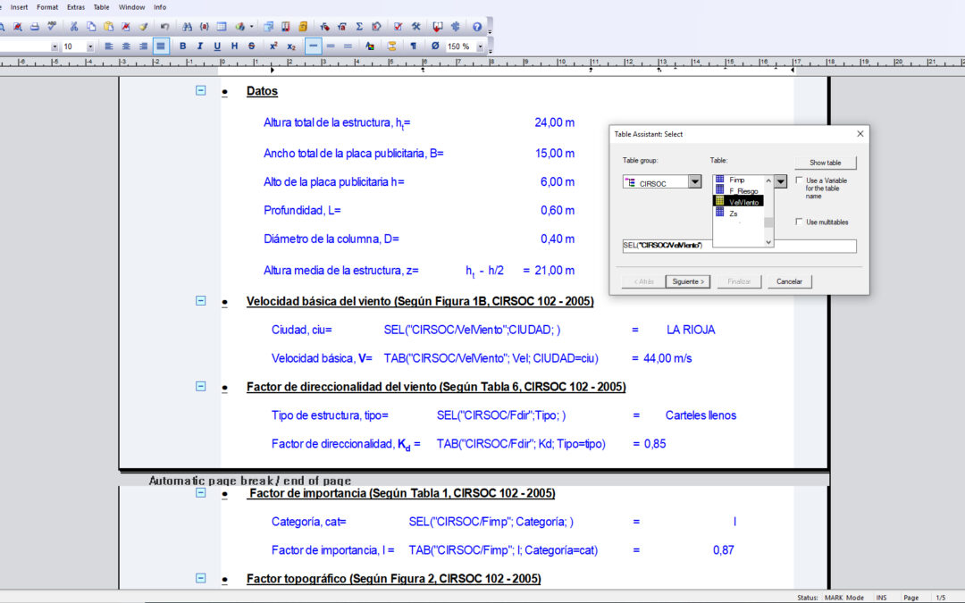 Asistente para base de datos