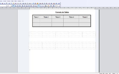 Formato de tablas
