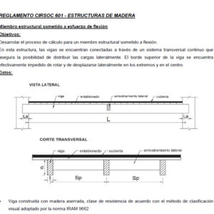 Miembros solicitados a flexión según CIRSOC601