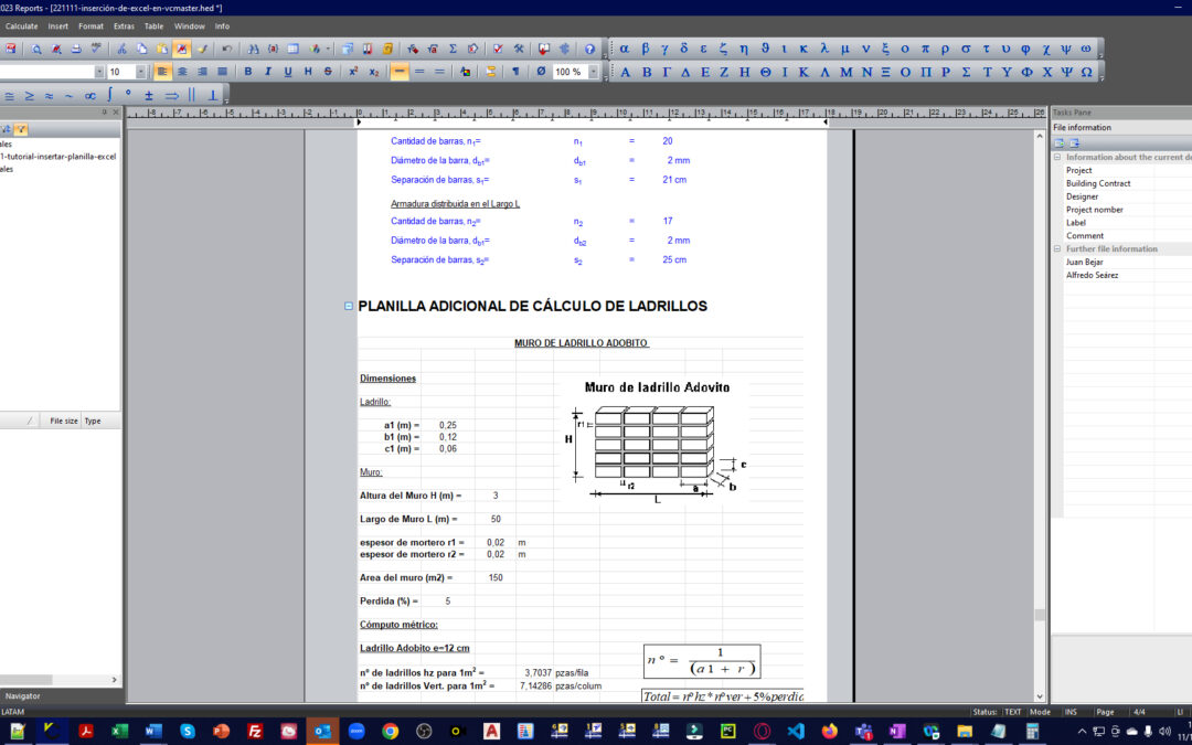 Vincular una planilla de cálculo Excel